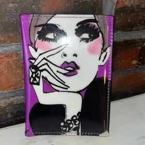 Patent leather passport holder